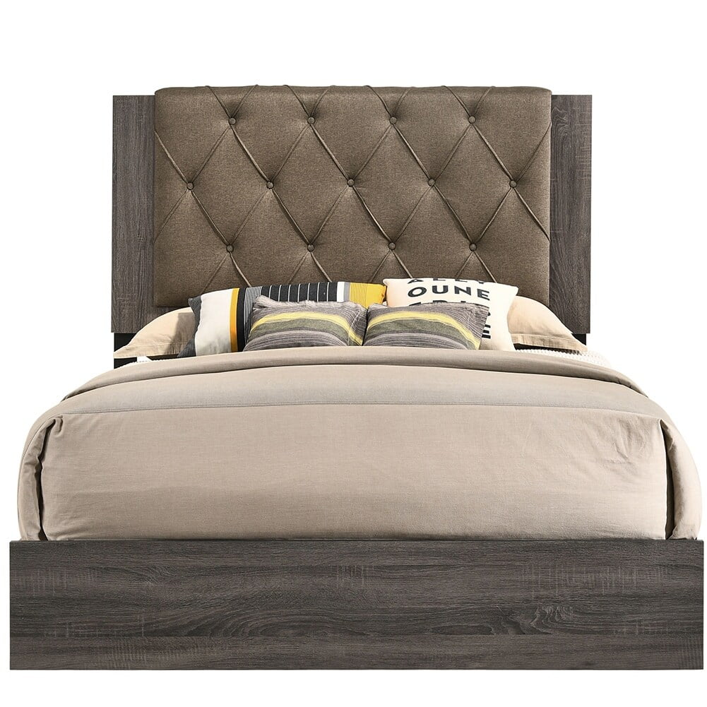 Queen Size Button Tufted Upholstered Bed C45246