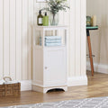White Pack of 2 Floor Cabinet with Single Door and Shelves S39590