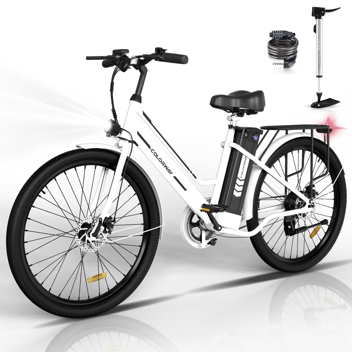 26" Electric Bike with 500W Motor and 36V 12AH Removable Battery L7011