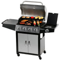 4 Burner Propane Gas Grill with Side Burner L277