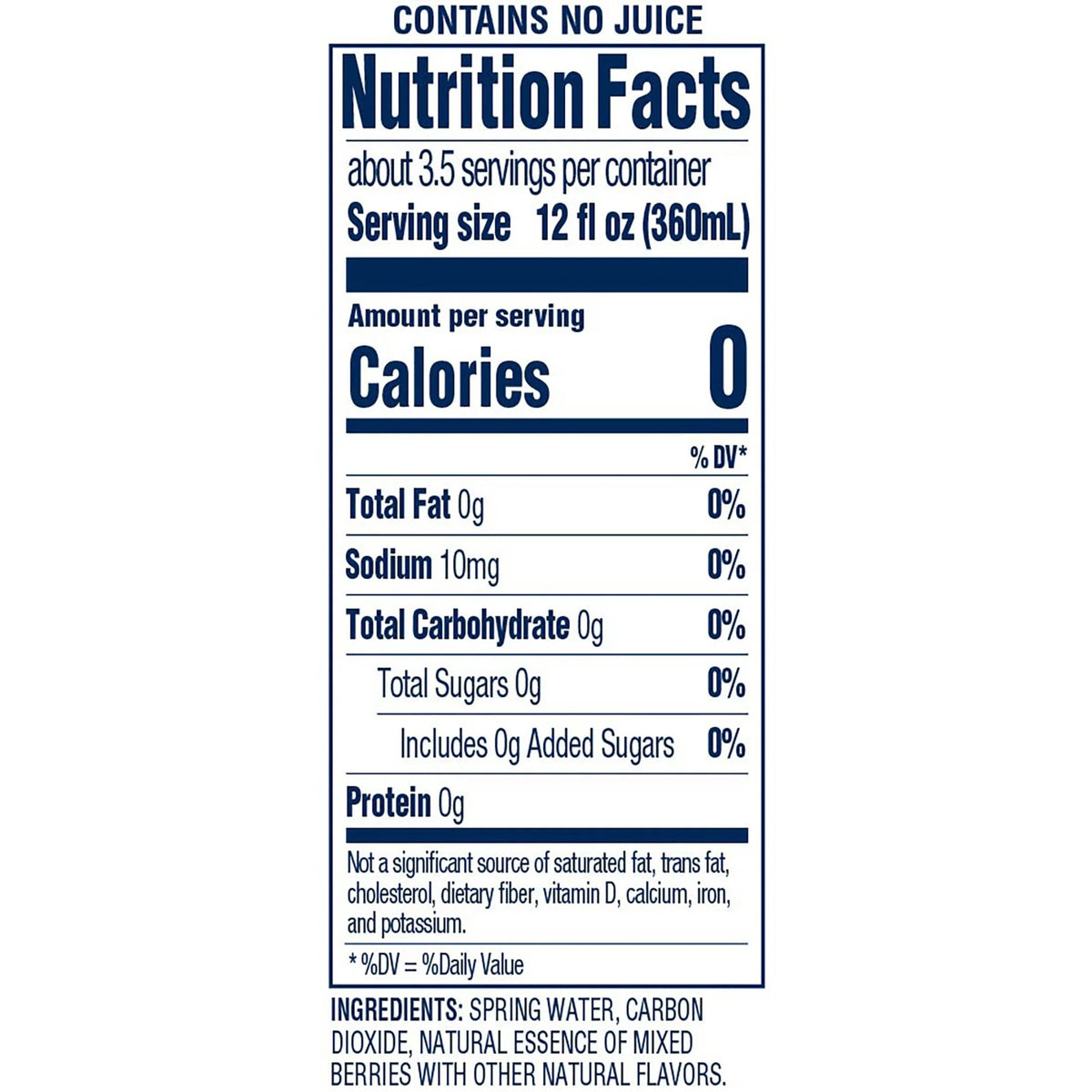 Mixed Berry Sparkling Spring Water, 12 Pack, 42 oz Bottles R465361