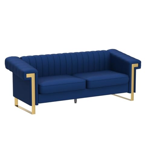 Blue Velvet 3 Seat Couch Sofa O440