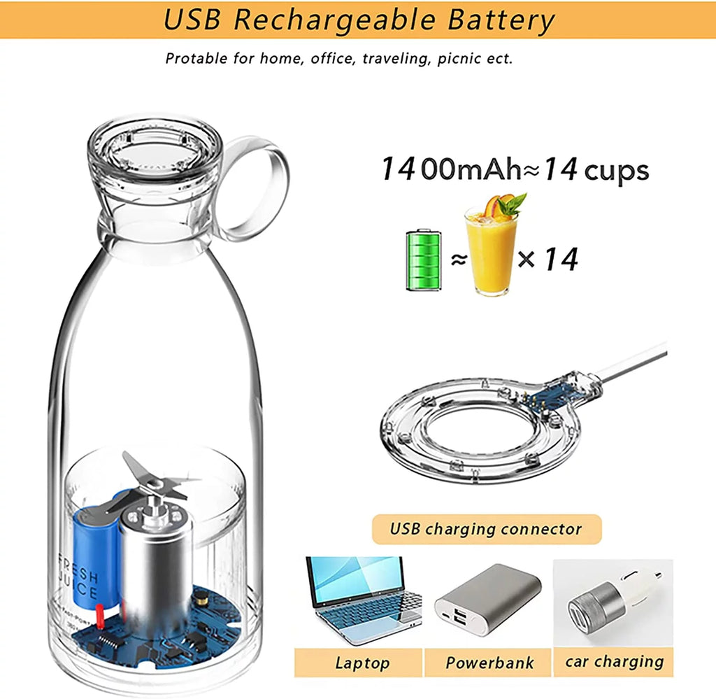 Pink Portable USB Blender H41375