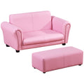 Pink Children's Feet Sofa Set with Wood Frame V722