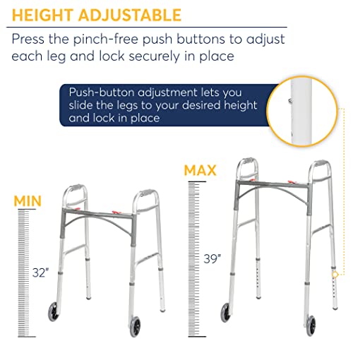 2-Button Folding Walker O6051