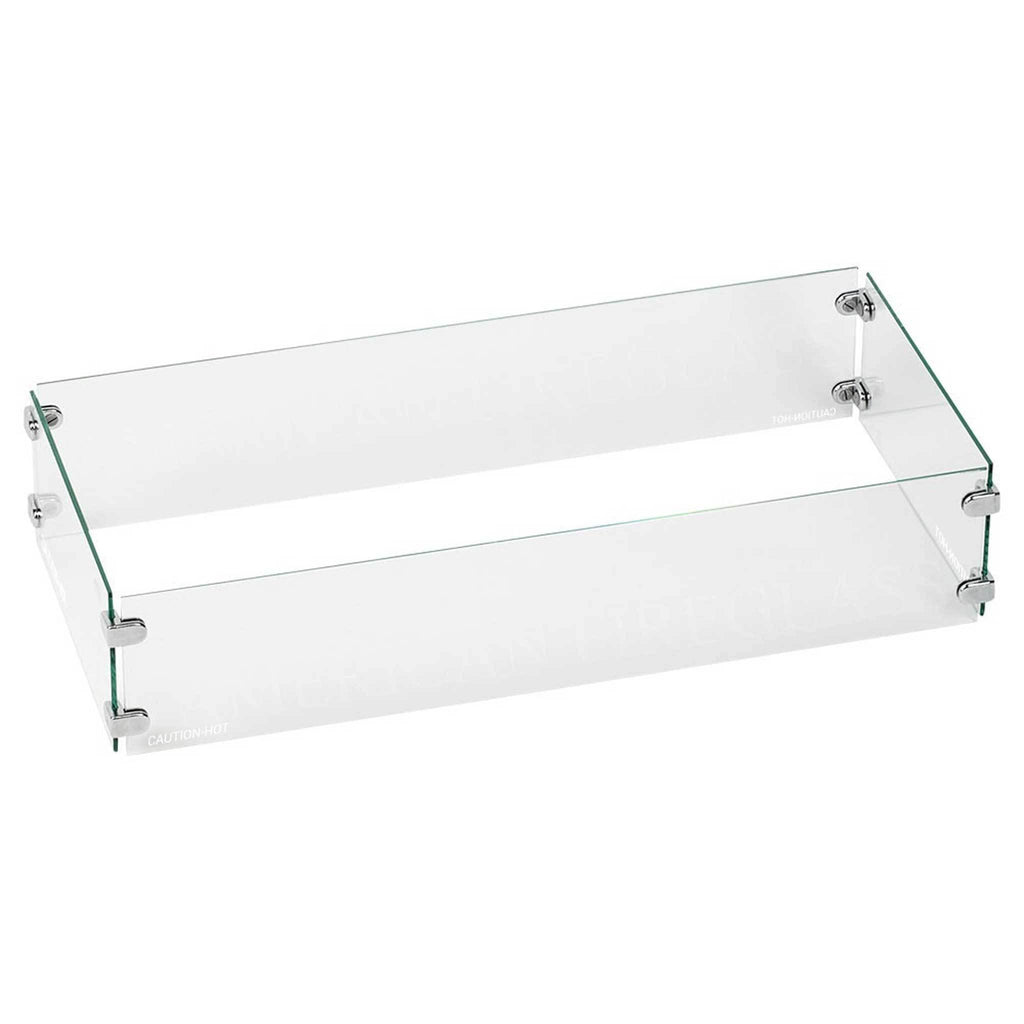 Tempered Glass Flame Guard for Drop-In Fire Pit Pan Q3312