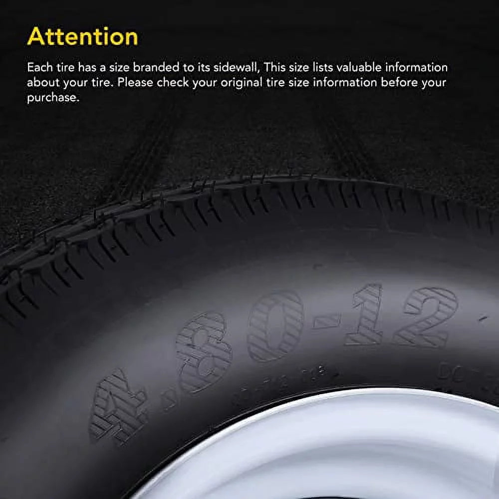 2 Packs 5.30-12 Trailer Tires with 12 inch Rims Q496