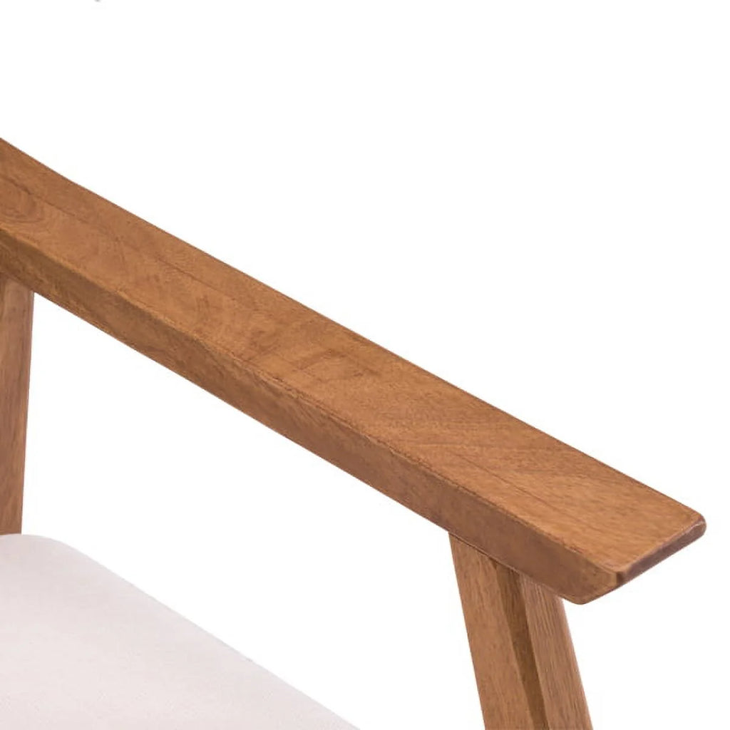Beige Solid Wood Single Sofa Chair Y793589