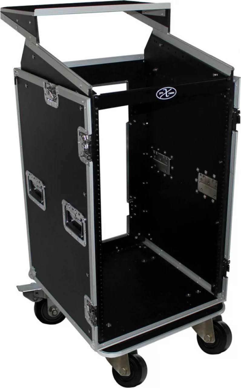 18U Rack x 10U Top Mixer DJ Combo Flight Case L9017