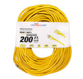 Heavy-Duty Extension Cord, 200 ft, Yellow R74719