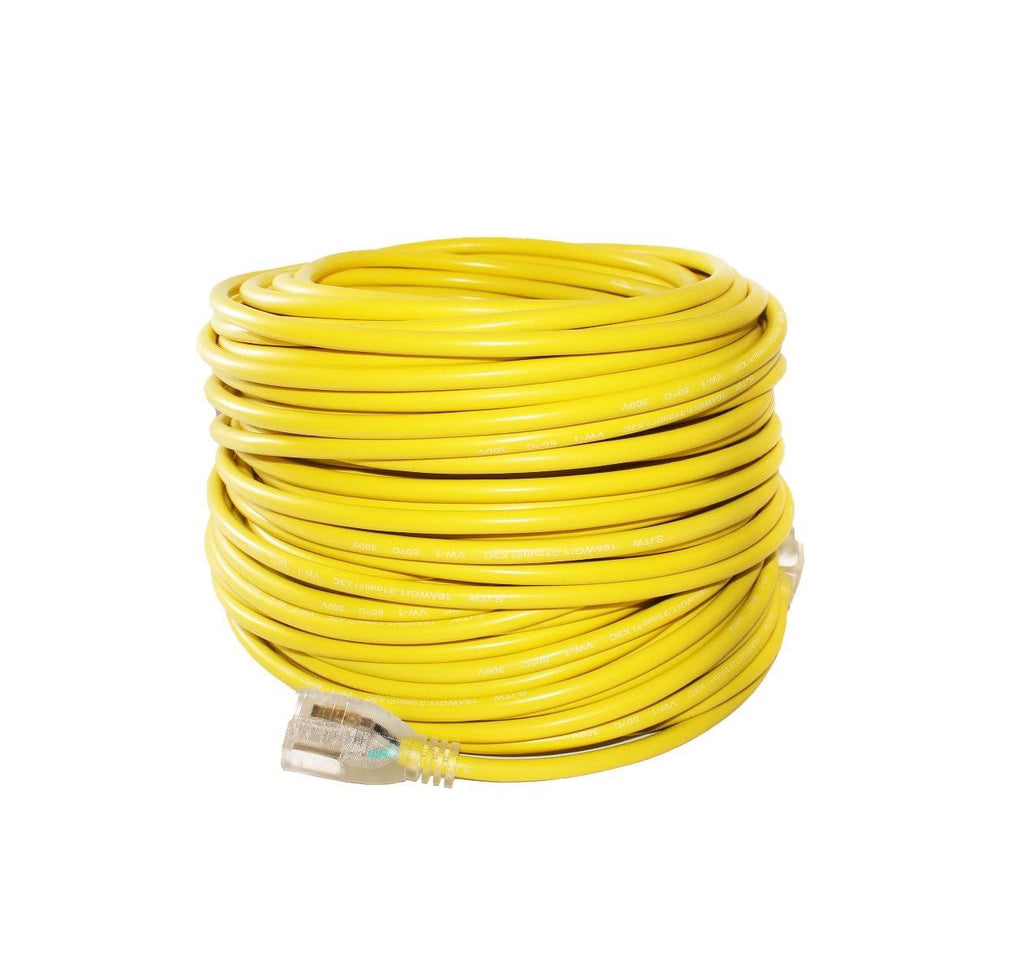 Heavy-Duty Extension Cord, 200 ft, Yellow R74719