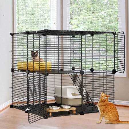 2-Tier Indoor Cat Cage Pet Playpen N1062