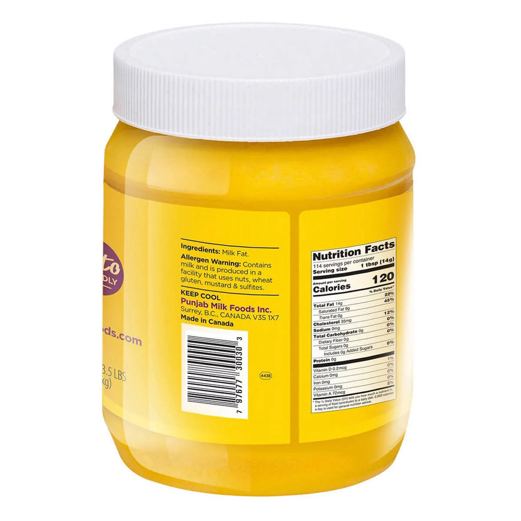 Pure Desi Ghee Clarified Butter, 3.5 lbs J58688