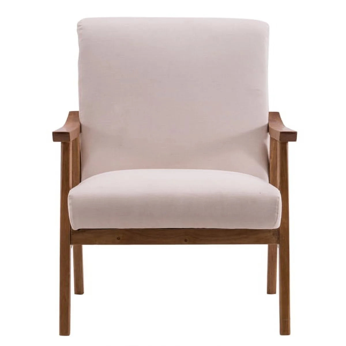 Beige Solid Wood Single Sofa Chair Y793589