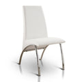 White Faux Leather Dining Chair Set of 2 M949643