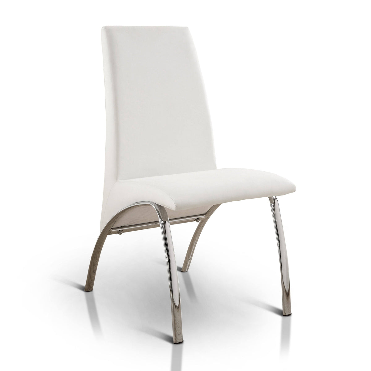 White Faux Leather Dining Chair Set of 2 M949643