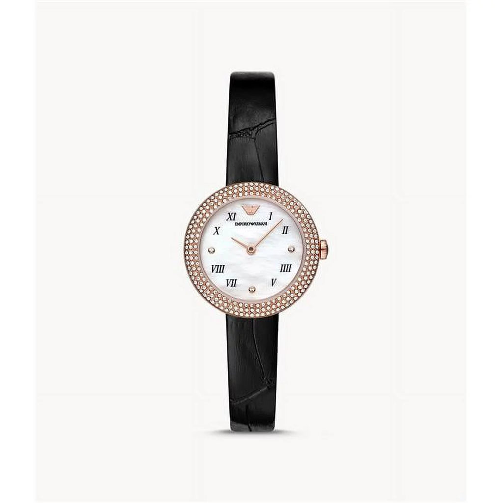 Rose Gold-Tone Leather Stainless Steel Watch W793246