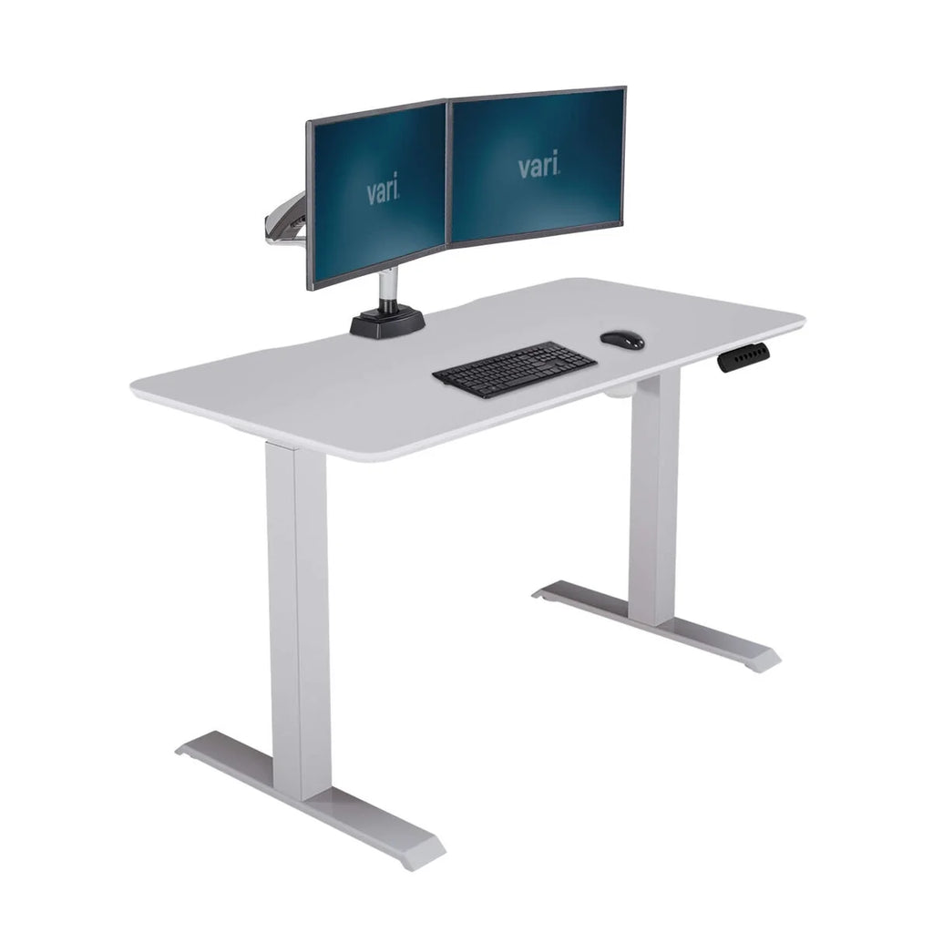 White 48x24 Height Adjustable Electric Standing Desk P2764