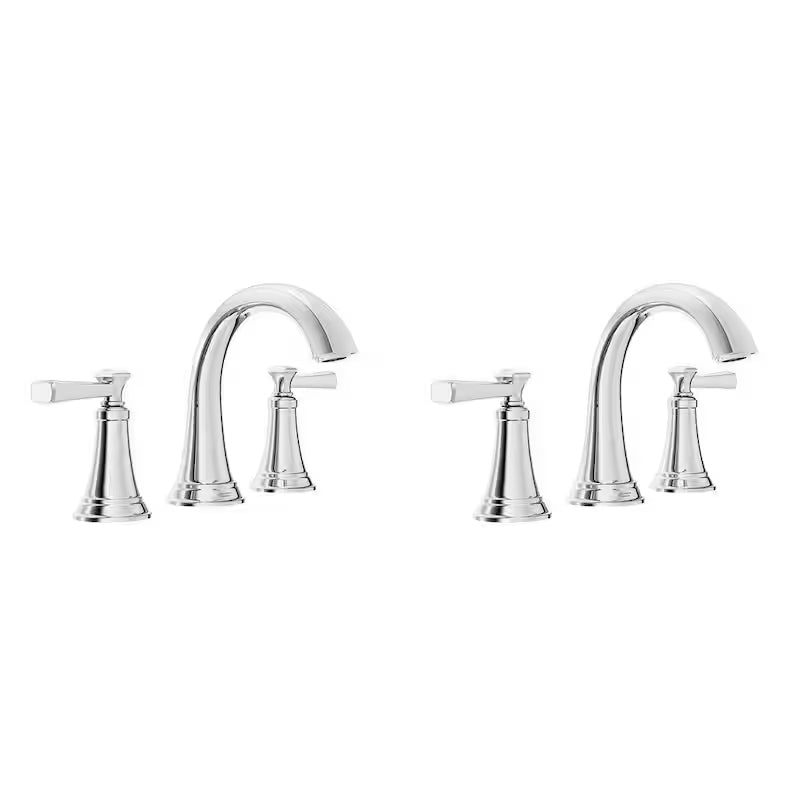 8 in. Widespread Double Handle Bathroom Faucet Polished Chrome 2-Pack V175