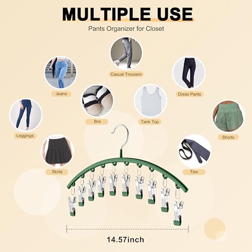 Metal Yoga Pants Hangers 2 Pack with 10 Clips Black A45915