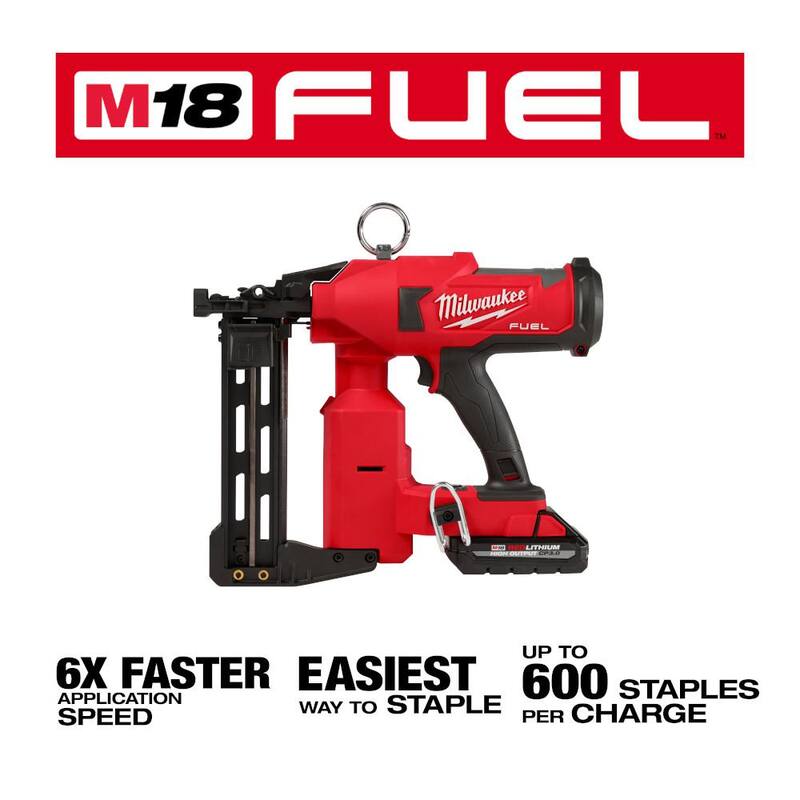 18-Volt Lithium-Ion Brushless Cordless Utility Fencing Stapler Nailer Kit W678