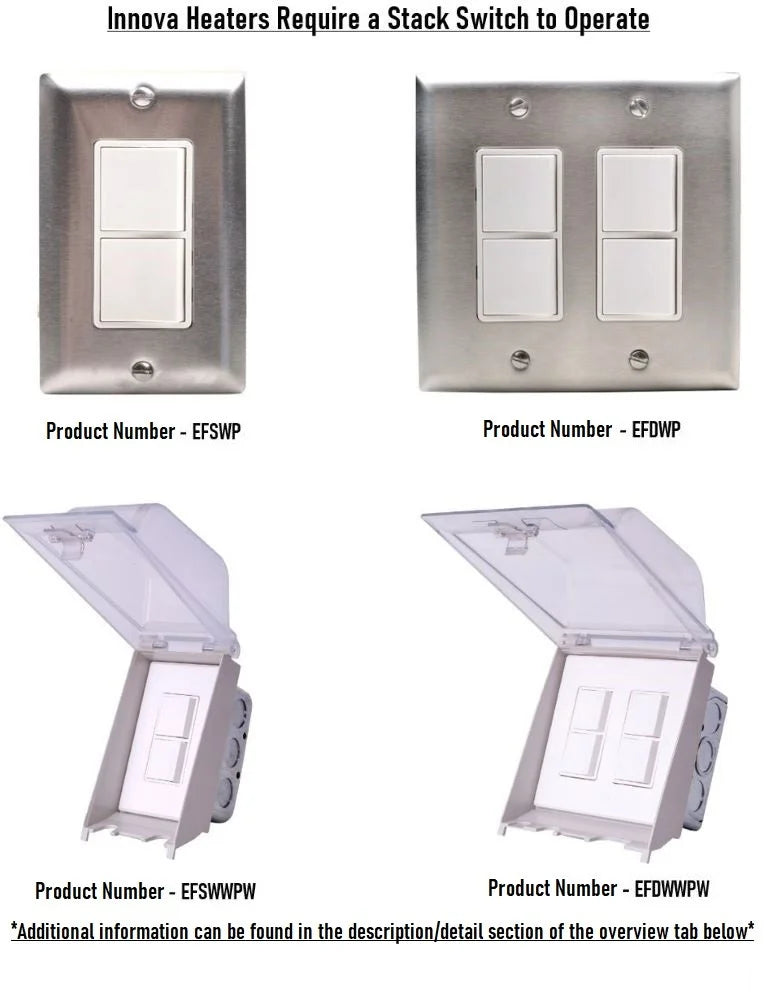 Black Finish Outdoor Wall Mount Electric Heater U411815