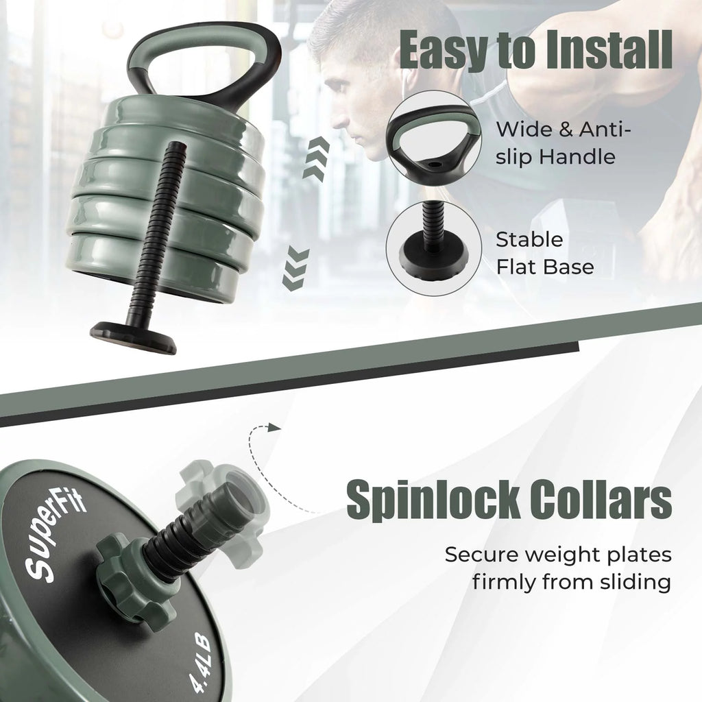 4 in 1 Adjustable Dumbbell Set 92lbs Q234766