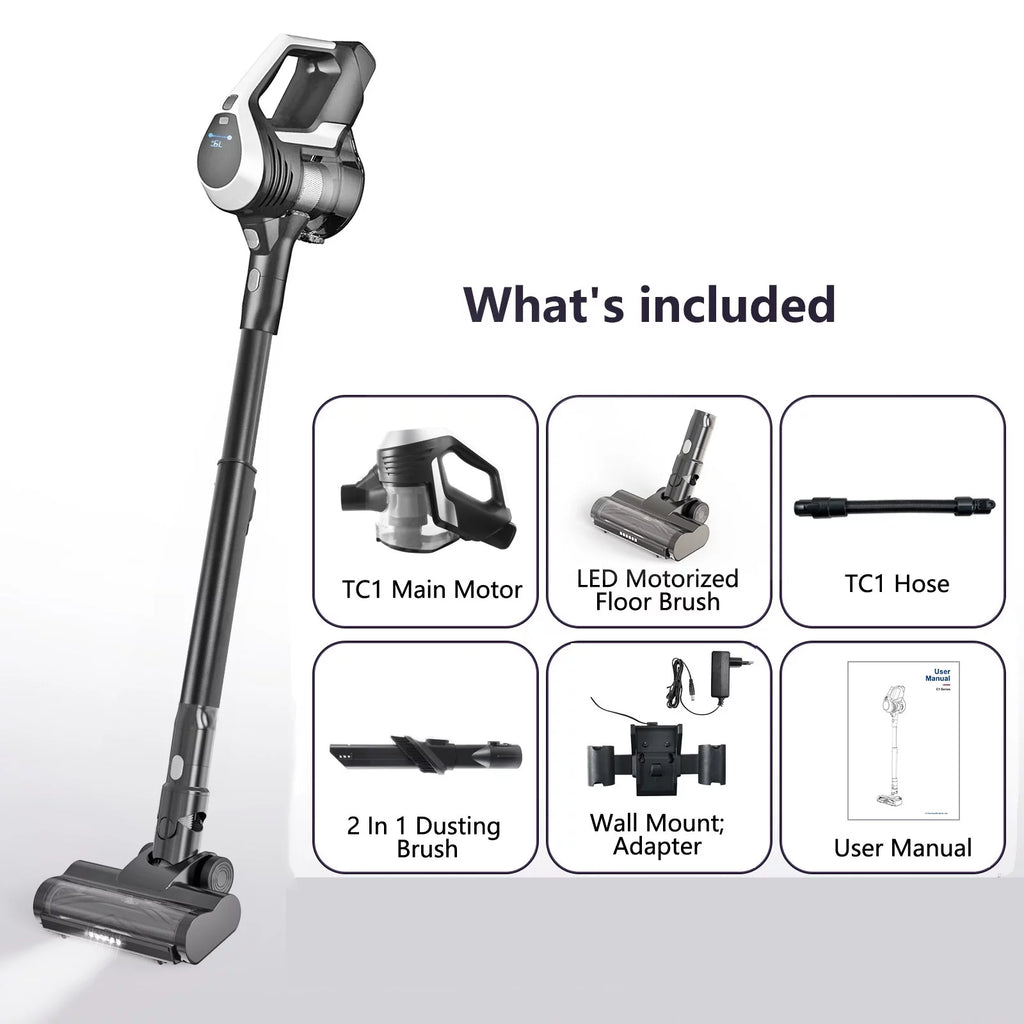 8-in-1 Stick Vacuum Cleaner with Anti-Tangle Brush O1562