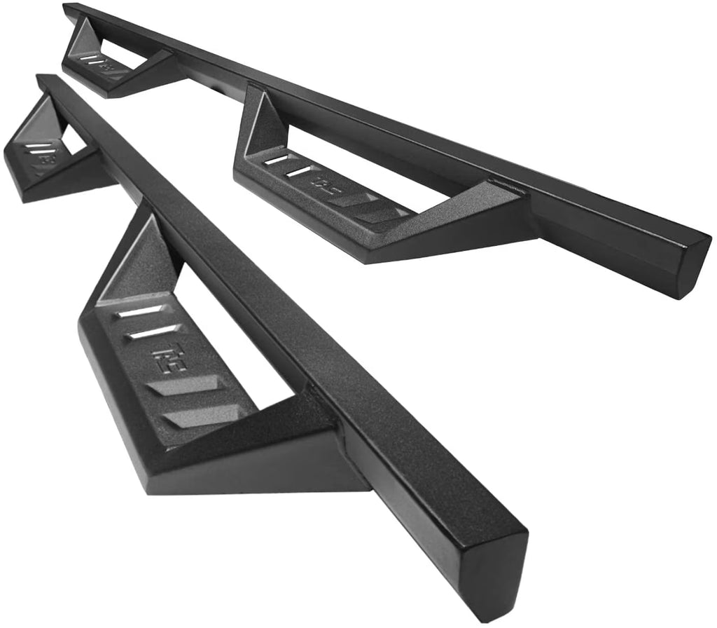 Sidewinder Running Boards for Chevy Colorado GMC Canyon Crew Cab 4" Drop Side Steps Nerf Bars Rock Slider Pickup Truck Fine Texture Black Off-Road Accessories (2pcs) O30486