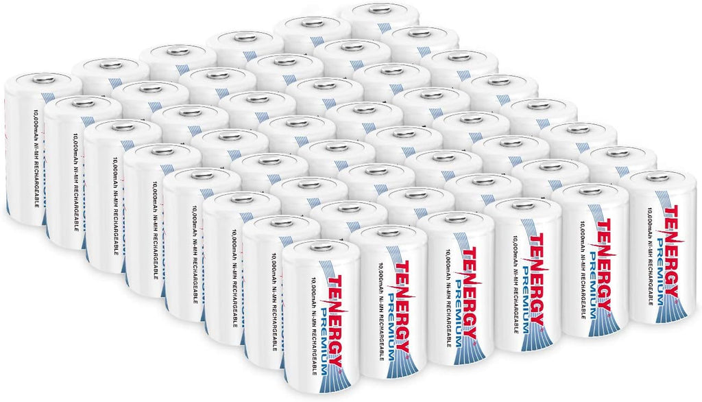 12 Pack D Size 10,000mAh NiMH Rechargeable Batteries V413