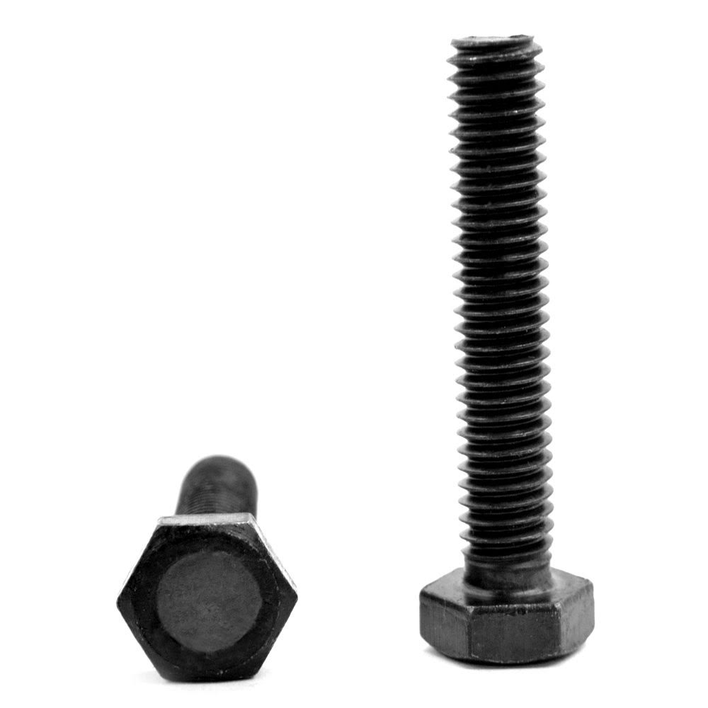 M14 x 1.50 x 55 mm Fine Thread DIN 961 Class 10.9 Hex Cap Screw Alloy Steel Black Oxide D1351