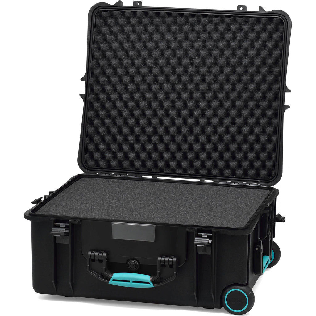 Black Wheeled Hard Case with Cubed Foam E1186