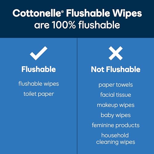 Flushable Wet Wipes, 8 Flip-Top Packs, 336 Total Wipes T20389