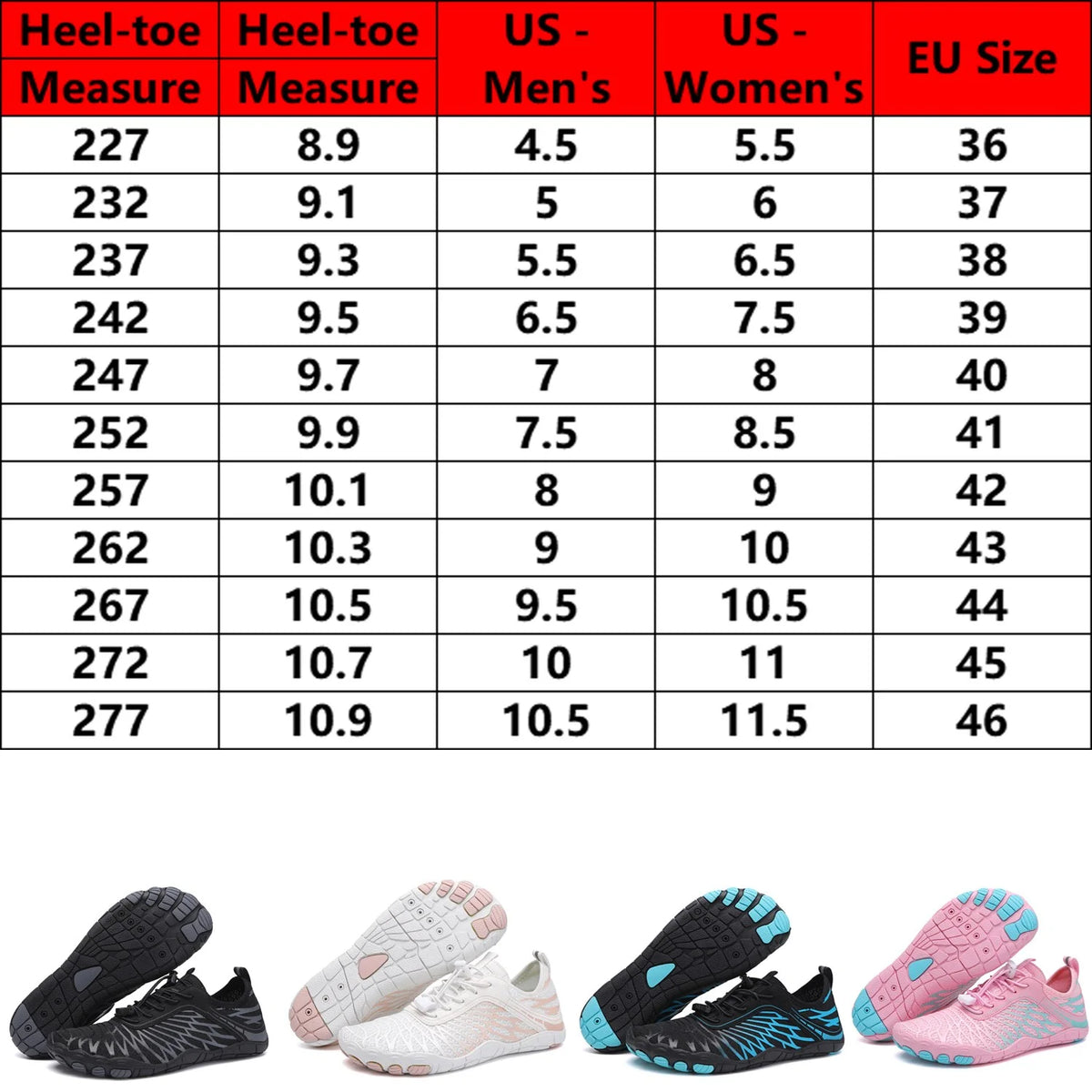 Water Shoes Breathable Non-Slip Wide Toe Box U938084