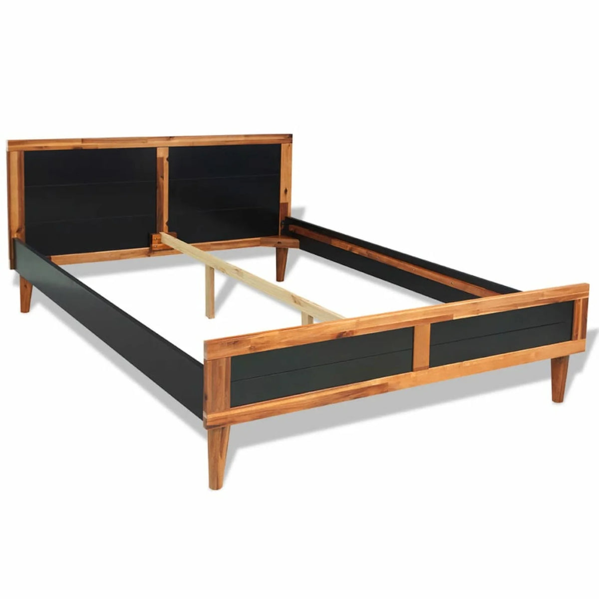 Black Solid Acacia Wood Bed Frame J68167