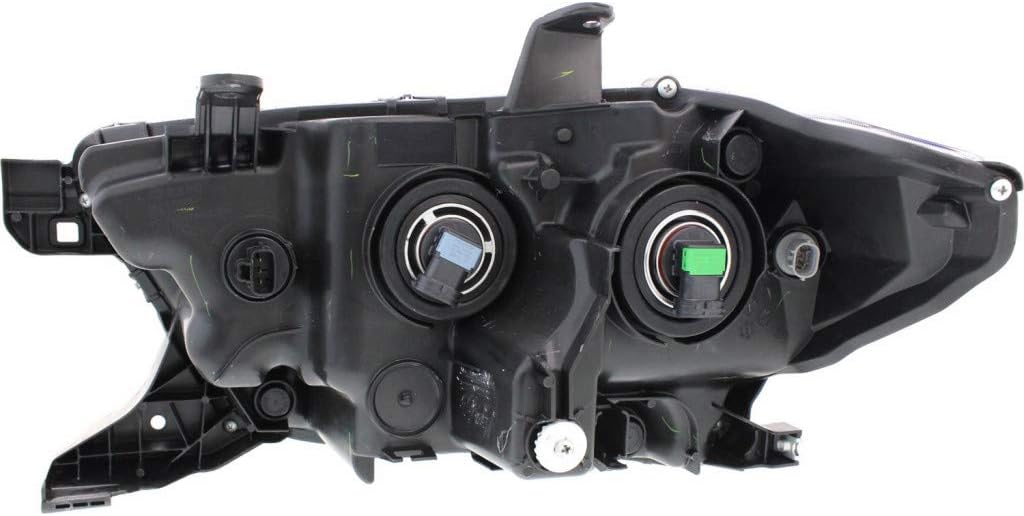 Headlight Assembly Halogen DRL Black Trim Driver Side R1548