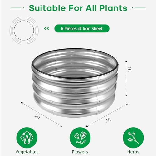 Galvanized Raised 2 Pcs 4×2×1ft Planter Boxes R55751