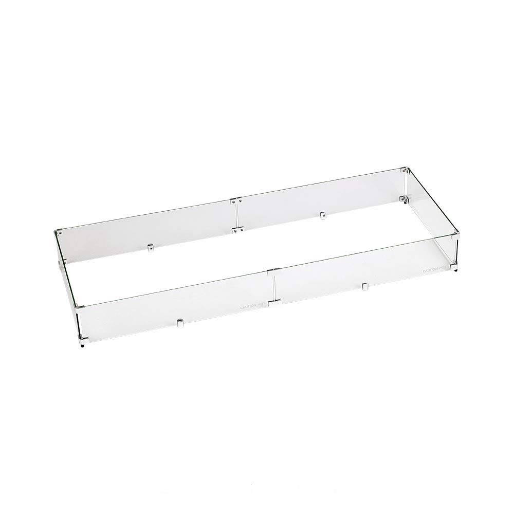 Tempered Glass Flame Guard for Drop-In Fire Pit Pan Q3312