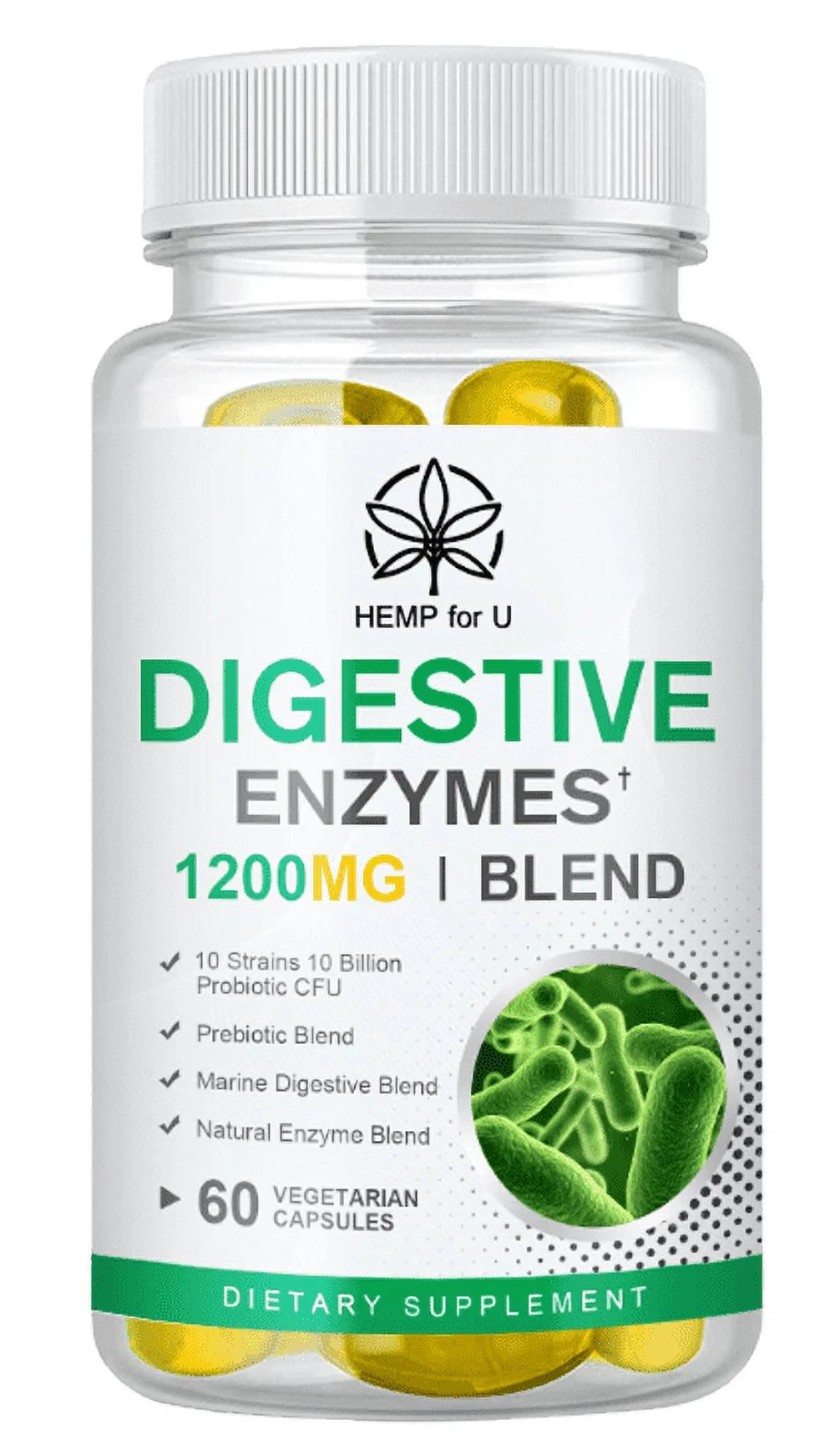 Probiotic Digestive Multi Enzymes 1200 mg 60 Capsules Q365