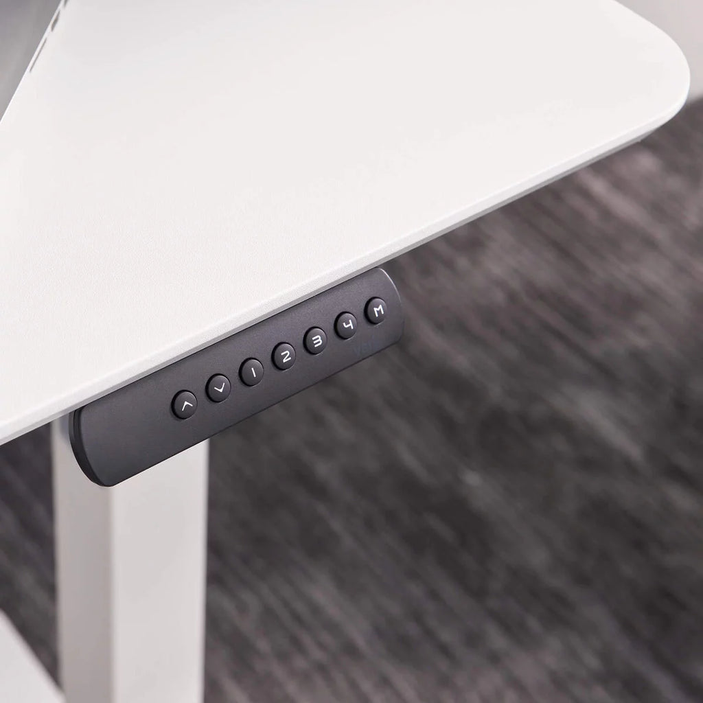 White 48x24 Height Adjustable Electric Standing Desk P2764