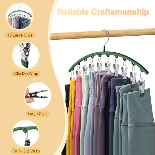 Metal Yoga Pants Hangers 2 Pack with 10 Clips Black A45915