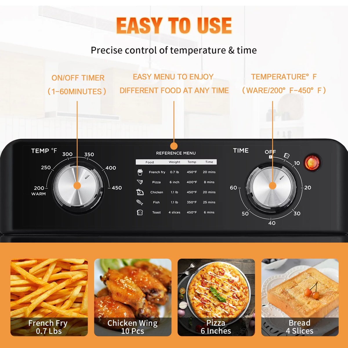 10QT Air Fryer Toaster Oven Convection Rotisserie Dehydrator T835277