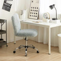 Gray Faux Fur Swivel Office Chair E291