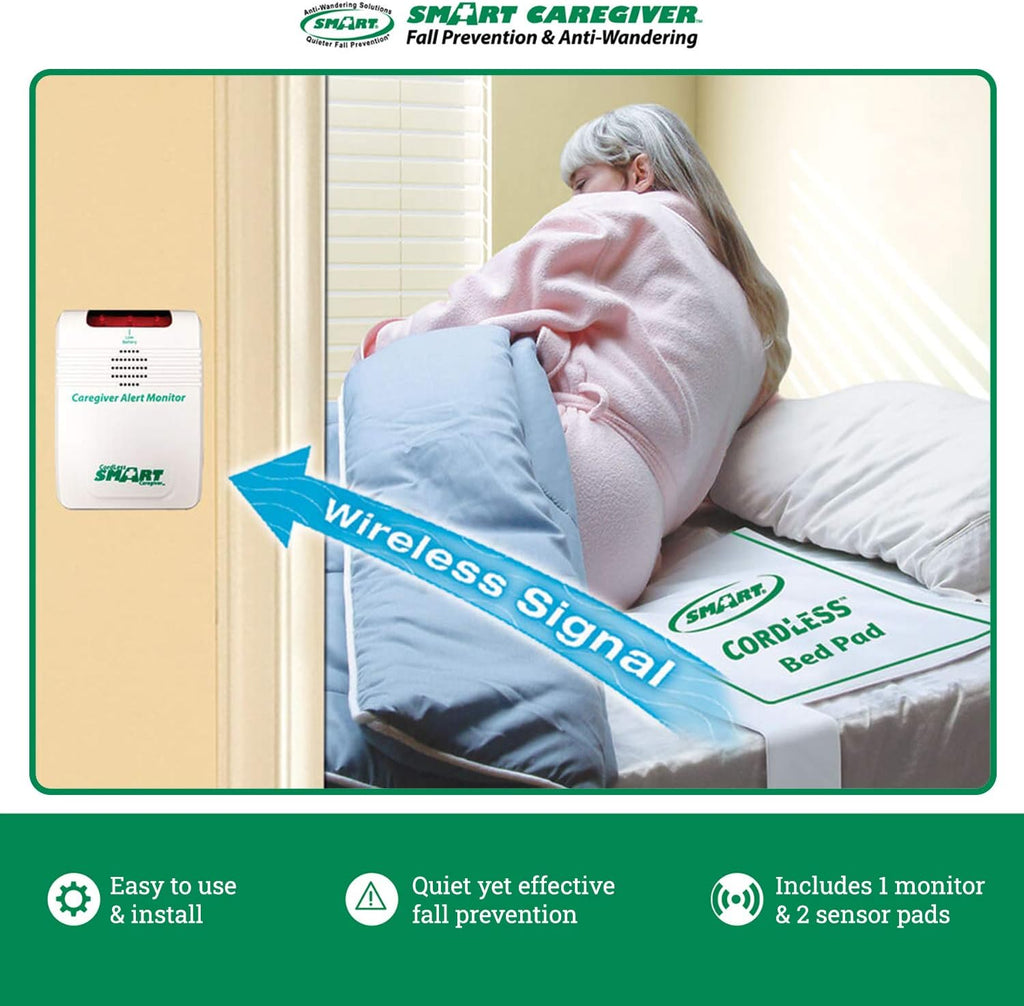 Wireless Alarm with Bed Sensor Pad and Chair Sensor Pad J616