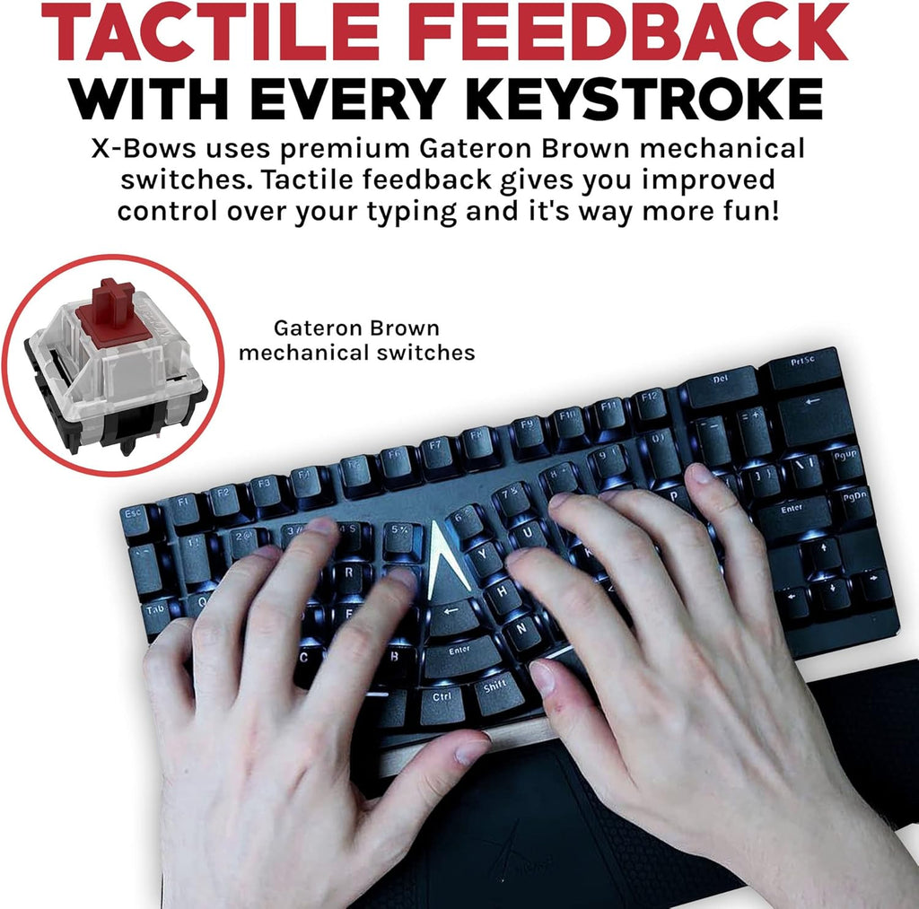Black Ergonomic Mechanical Keyboard M609