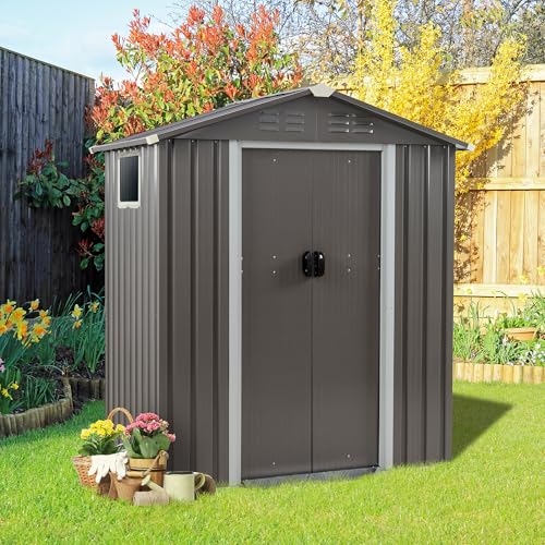 5 x 3 FT Metal Outdoor Storage Shed with Lockable Door R2735