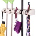 White Wall Mounted Mop & Broom Hanger S1524