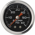 Fuel Pressure Gauge 1.5in Liquid Filled Mechanical 0-60 PSI Black Pack of 2 P22378