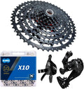 10 Speed MTB Groupset with KMC X10 Chain 11-50t Cassette and Rear Derailleur K975