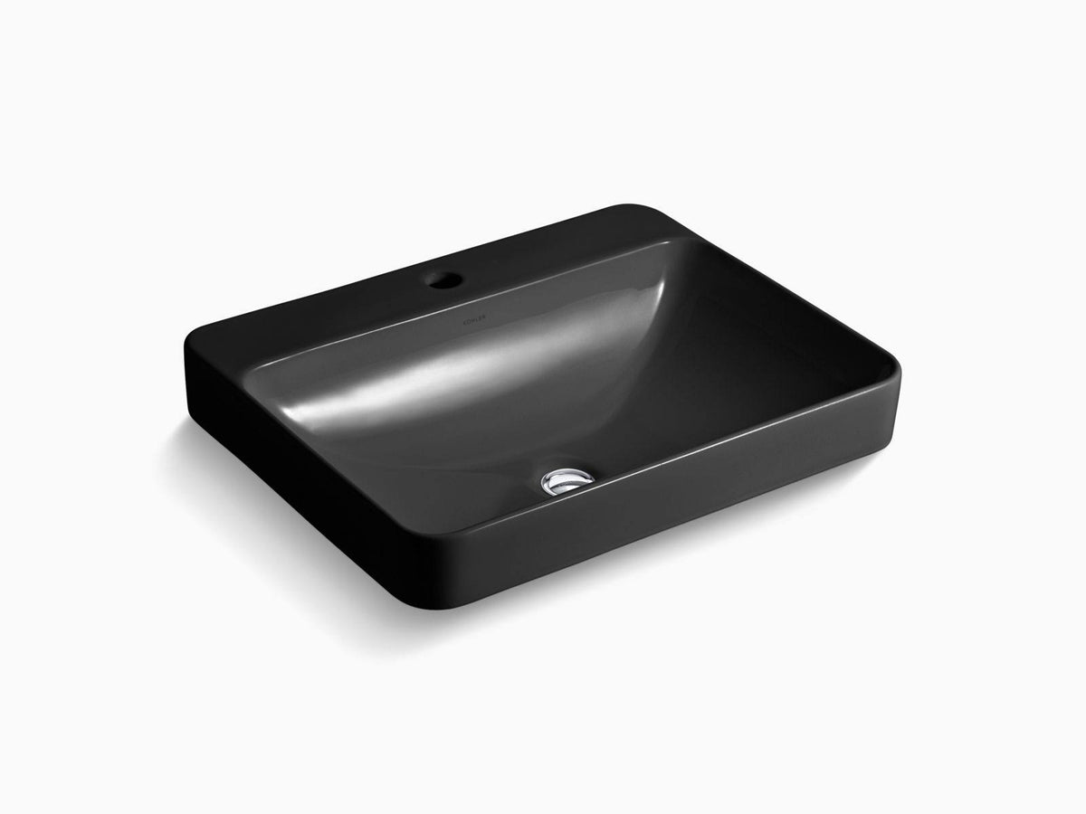 Black Vessel Bathroom Sink with Single Faucet Hole G369